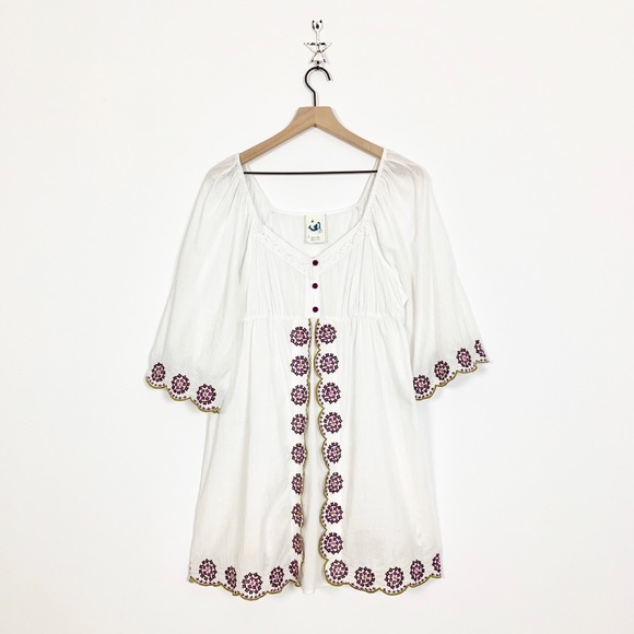 Anthropologie Tops - Anthropologie’s Mermaid Embroidered Tunic